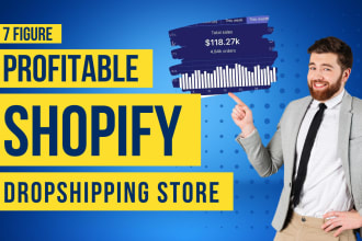 create passive income shopify dropshipping store, shopify store or website