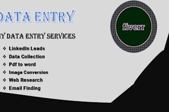 do linkedin email finder, leads generation, and data entry