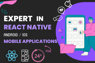 develop react native android and ios mobile applications