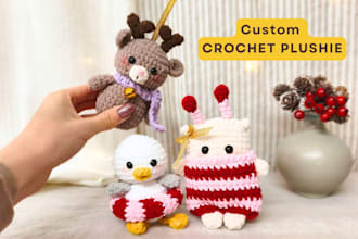crochet a cute custom amigurumi plushie
