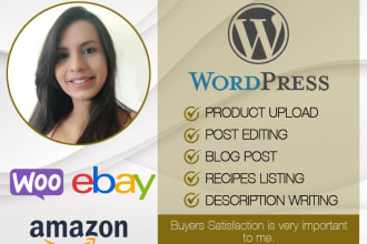 do wordpress data entry and woocommerce product upload