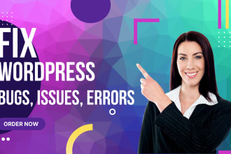 fix wordpress issues, bugs and errors