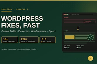 be your wordpress expert for fixes, design, and woocommerce