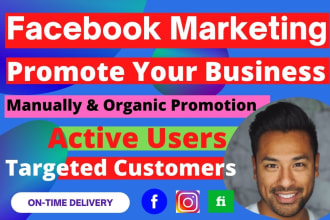 do facebook marketing for promote your business and reach 30m targeted people