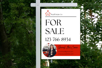 design professional real estate yard signs and door hangers