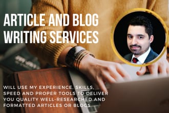 write top quality articles and blog posts