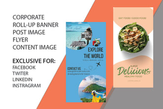 design an illustration of your favorite social media banner, post, cover page