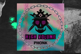 design phonk aesthetic art, punk rock music album cover