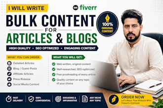 write bulk content for articles and blogs