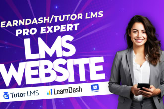 develop wordpress lms website with learndash lms in 24 hours