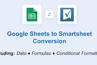 convert google sheets or excel into smartsheet