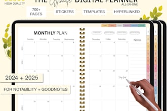 create a digital planner for etsy shop