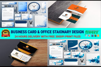 design professional  logo business card and stationery items