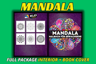 design mandala coloring pages and KDP adult coloring books