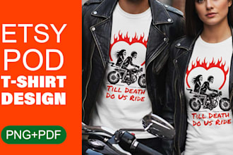 design print ready t shirt designs for etsy pod businesses