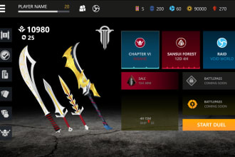 design professional game ui assets icons buttons