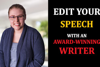 write, rewrite, or edit your speech