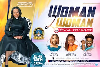 create alluring church flyer, event flyer or postcard design