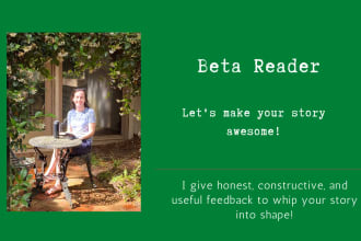 provide first chapter reviews and line editing