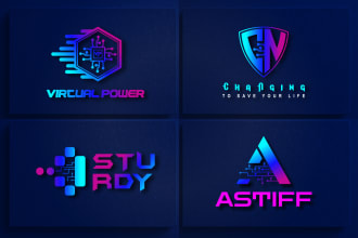 do a modern tech technology startup crypto and cyber security logo