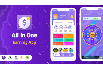 create android earning app with admob, facebook,startapp, unity ads