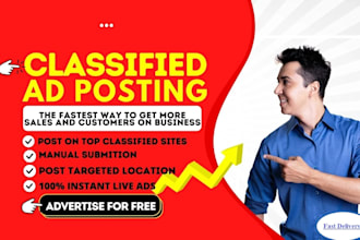post your ads on top rated classified ad posting sites