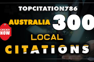 create best 300 australia local citations and directory for local SEO