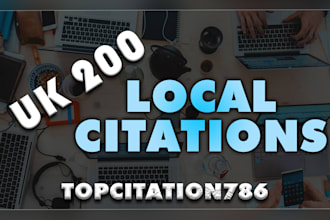 create 200 UK local citation listings for local SEO
