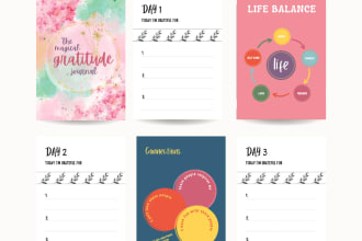 design custom planner, manifestation journal and calendar