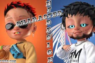 develop 2d nft character designs