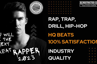 produce a custom rap trap hip hop beat