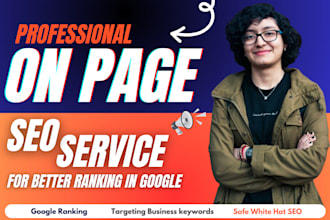 do complete on page seo and target your business keywords for rankings in google