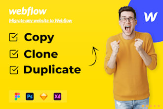 copy, clone or duplicate any website to webflow platform