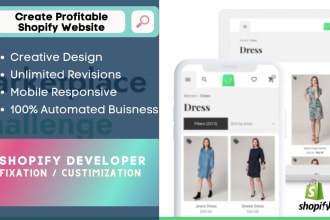 design you the best shopify store, website