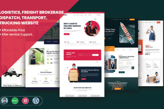 develop transport, logistics, freight brokerage, trucking wordpress website
