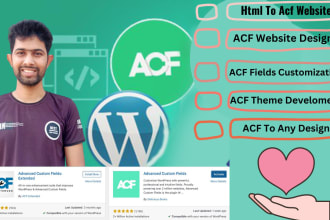 wordpress website using advance custom field acf