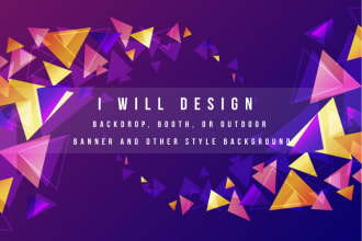 design backdrop, booth, or outdoor banner and other style