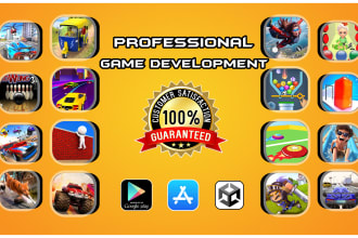 develop unity 3d action and shooting game