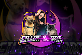 create custom twitch logo, twitch overlay and stream package
