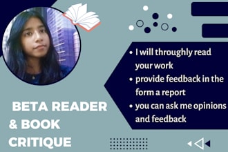 beta read your stories and books