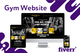 design modern fitness website sports and gym website