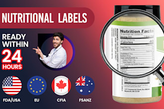 create fda and canada nutrition fact label