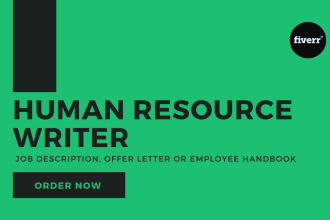 write job description, offer letter or employee handbook perfectly