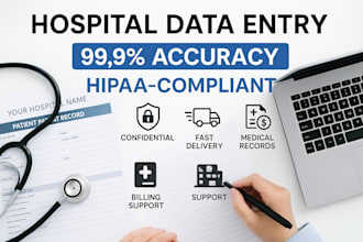 do accurate and confidential medical data entry and billing in excel and word