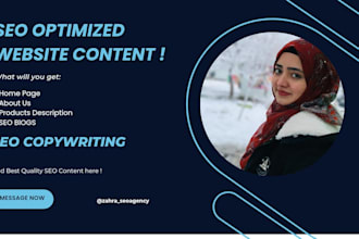 be your SEO website content writer