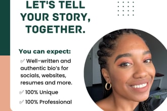 write a captivating professional bio for you