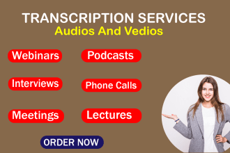 do audio, vedio, music, podcast, medical transcription in 24 hours
