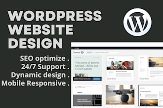 design page and structure of your website on wordpres