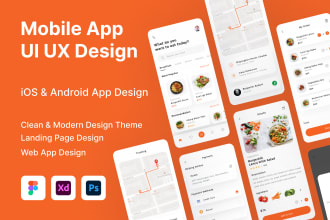 do UI UX design for your ios and android mobile app and landing page