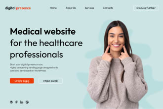design and develop a healthcare, dentist wordpress website